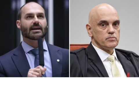 Eduardo Bolsonaro diz que Moraes 'desafia Trump' no Washington Post 'porque é um psicopata'