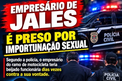 Empresário de Jales é preso suspeito de importunação sexual contra funcionária