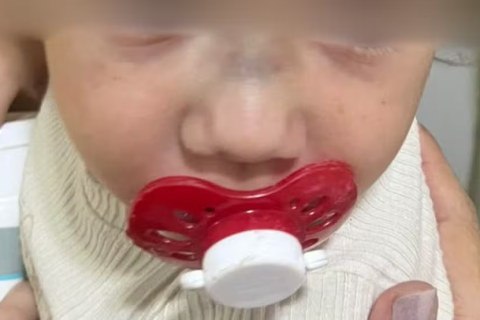 Bebê de 1 ano volta da creche com hematomas e fratura no nariz