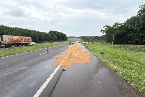 Motociclista morre ao ser atingido por caminhão em Estrela d’Oeste