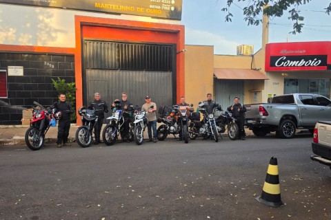 Motociclistas sairam de Jales com destino a Aparecida-SP (Caminho da fé)